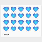 Blauw hart glitter hart sticker (Vel)