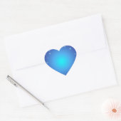 Blauw hart glitter sticker (Envelop)
