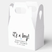 Blauw hart Het is een jongen Baby shower Bedankdoosjes (Geopend)