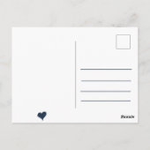 Blauw hart - Ik mis je Briefkaart (Achterkant)