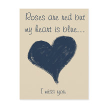 Blauw hart - Ik mis je