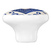 Blauw hart in Delf Pottery Painting Style Nederlan Keramische Knop (Zijkant)