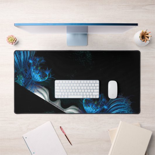 Blauw hart in zwart van Venus Bureaumat (Kantoor 1)