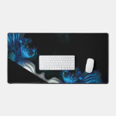 Blauw hart in zwart van Venus Bureaumat (Keyboard & Muis)