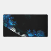 Blauw hart in zwart van Venus Bureaumat (Voorkant)