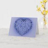 Blauw Hart Kaart (Gele Bloem)