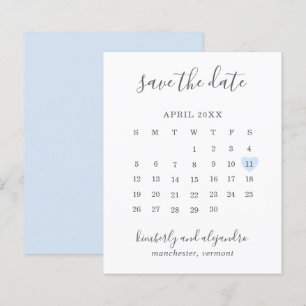 Blauw Hart Kalender Budget Trouwdatum Opslaan