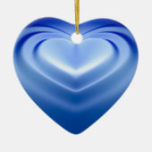 Blauw hart keramisch ornament (Voorkant)