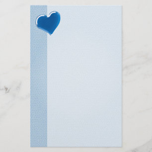 Blauw hart   Koel Briefpapier