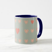 Blauw Hart Koffiemok Mok (Voorkant rechts)