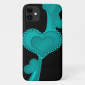 Blauw hart, liefde, Romance, Valentijnsdag Case-Mate iPhone Case (Achterkant)