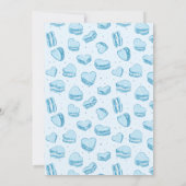 Blauw Hart Macaron Jongen Baby shower Bedankkaart (Achterkant)