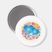 Blauw hart magneet (Voorkant / Achterkant)