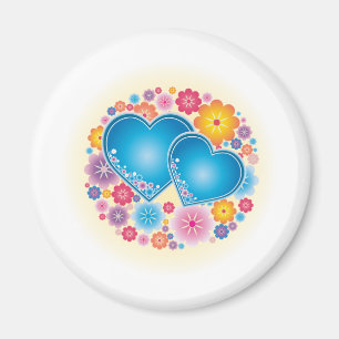Blauw hart magneet