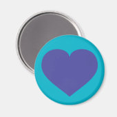 Blauw hart magneet (Voorkant / Achterkant)