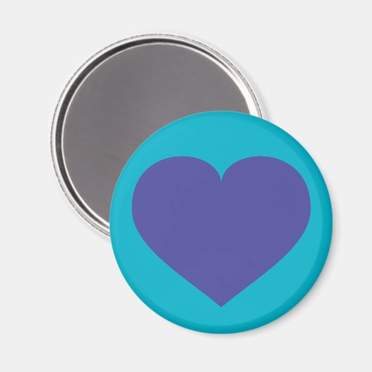 Blauw hart magneet (Voorkant / Achterkant)