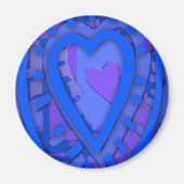 Blauw hart magneet (Voorkant)