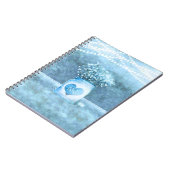 Blauw Hart Mason Pot & Baby's Breath Rustic Notitieboek (Linkerzijde)