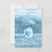 Blauw Hart Mason Pot & Baby's Breath Tafelnummer (Achterkant)