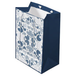 Blauw hart medium cadeauzakje