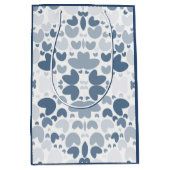 Blauw hart medium cadeauzakje (Voorkant)