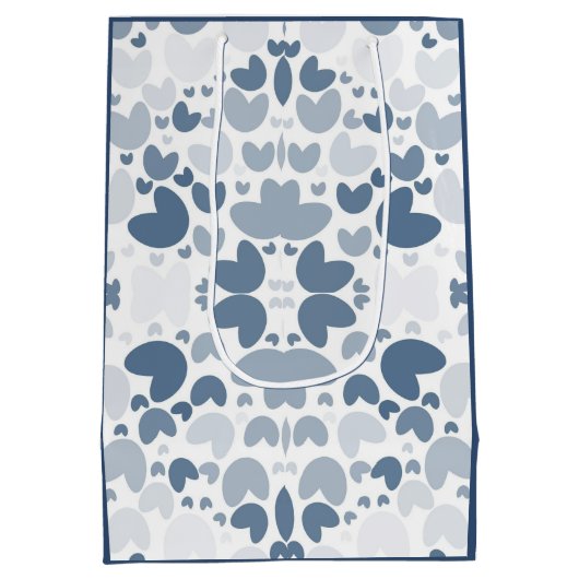 Blauw hart medium cadeauzakje (Achterkant)