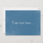 Blauw hart met Angel Wings-uitnodiging Kaart (Achterkant)