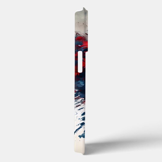 Blauw hart met rode bloemen Case-Mate iPhone case (Achterkant / Rechts)