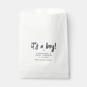 Blauw Hart Modern Baby shower Bedankzakje (Voorkant)