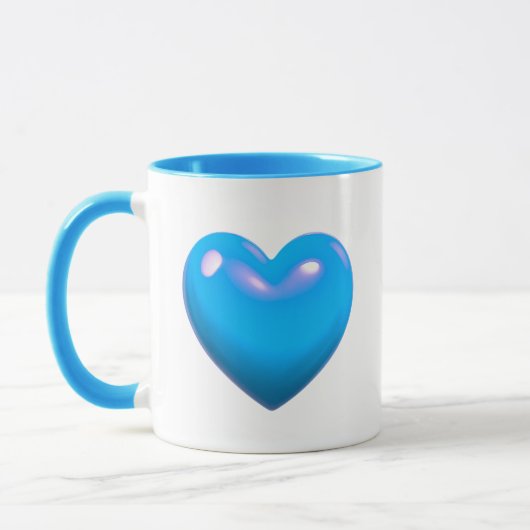 Blauw hart mok (Links)