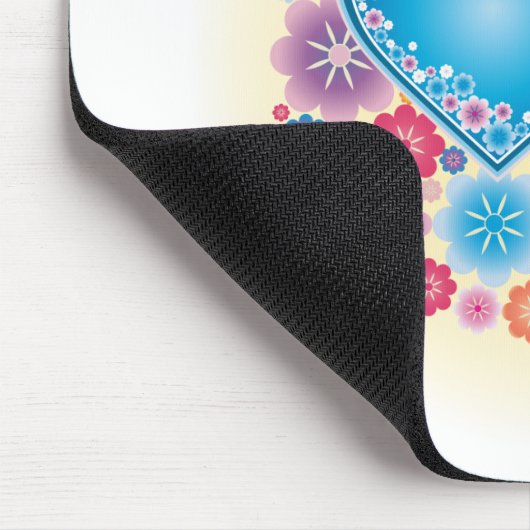 Blauw hart muismat (Hoek)