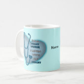 Blauw Hart Nachtzuster Koffiemok (Voorkant links)