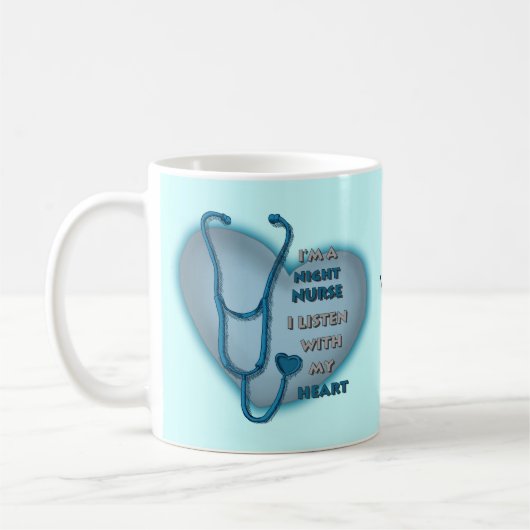 Blauw Hart Nachtzuster Koffiemok (Links)