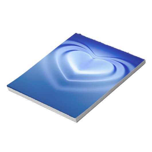 Blauw hart notitieblok (Linkerzijde)