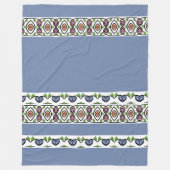 Blauw Hart Ontwerp Fleece Deken (Voorkant)