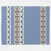 Blauw Hart Ontwerp Fleece Deken (Voorkant (Horizontaal))