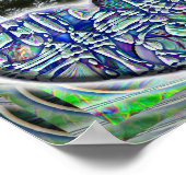 Blauw hart op een poster op een dag van de troep (Hoek)