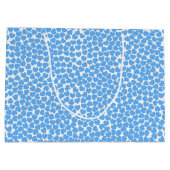 Blauw hart op wit groot cadeauzakje (Achterkant)