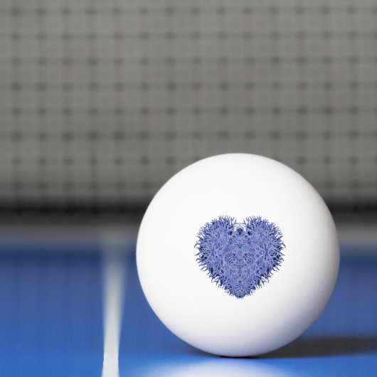Blauw hart pingpongbal (Net)
