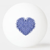 Blauw hart pingpongbal (Voorkant)