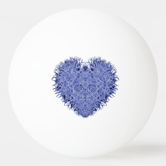 Blauw hart pingpongbal