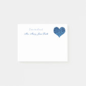 Blauw hart post-it® notes (Voorkant)