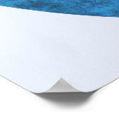 Blauw Hart Poster (Hoek)