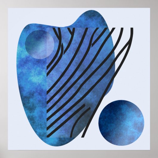 Blauw Hart Poster (Voorkant)