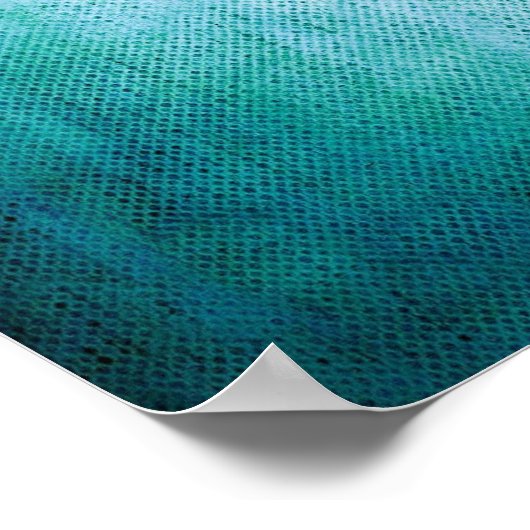 Blauw hart Poster (Hoek)