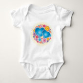 Blauw hart romper (Voorkant)