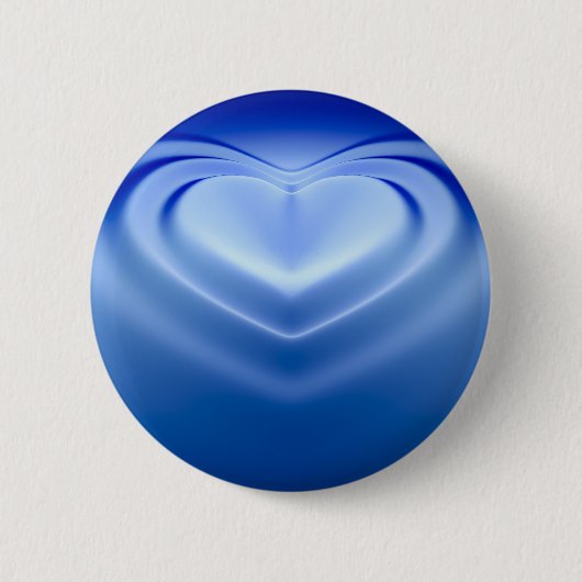 Blauw hart ronde button 5,7 cm (Voorkant)