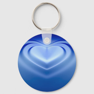 Blauw hart sleutelhanger