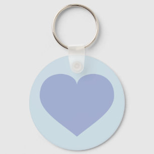 Blauw hart sleutelhanger