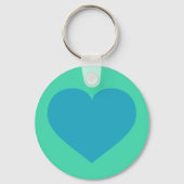 Blauw hart sleutelhanger (Voorkant)